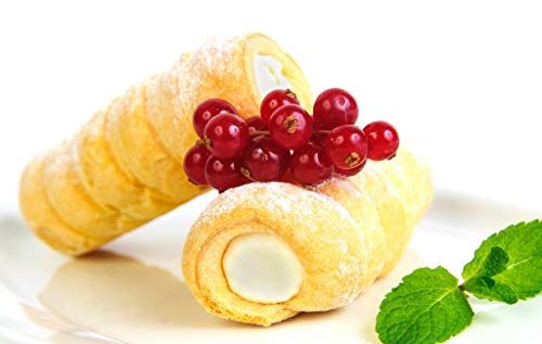 Warenwelt Cannoli - Molde para Horno (129 x 25 mm, 10 Unidades, Tubo Recto, Rollo de Crema)