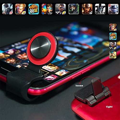 WARMTOWER - Controlador de Juego para Smartphone, Botones de Disparo y de Objetivo sensibles, Mando de Juego para teléfono móvil para Las Reglas PUBG de los Cuchillos de Supervivencia