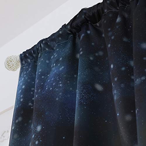 WARMWORD Cortina de Navidad, Vacaciones de Invierno Feliz Papá Noel y Alces Cortina para la decoración de Navidad Tul Tratamiento de la Ventana Voile Cubrir Tejido de Panel Cenefa