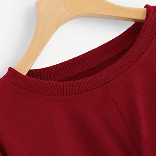 WARMWORD Mujer Sudaderas Cortas,Sudaderas Tumblr Mujer Cortas Otoño Invierno Chicas Ropa de Mujer Moda Sudadera Manga Larga Mujer Blusa Tops Hoodie de Mujer Sweatshirt,S-2XL
