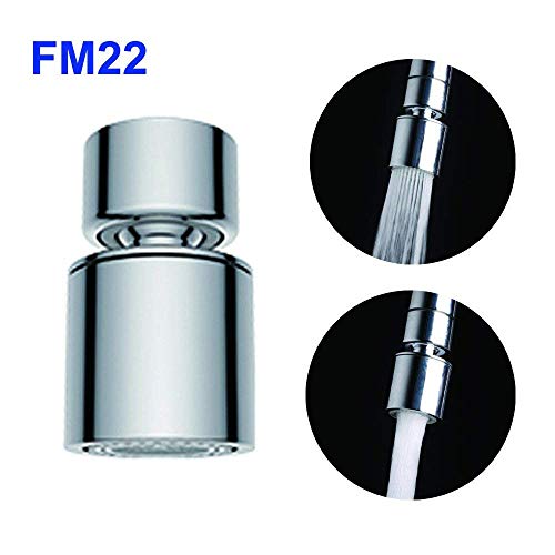 Waternymph grifo hembra (M22 x 1") Aireador y regulador antisalpicaduras para grifos de cocina o baño con adaptador de metal - cromo pulido M22