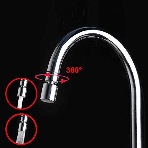 Waternymph grifo hembra (M22 x 1") Aireador y regulador antisalpicaduras para grifos de cocina o baño con adaptador de metal - cromo pulido M22