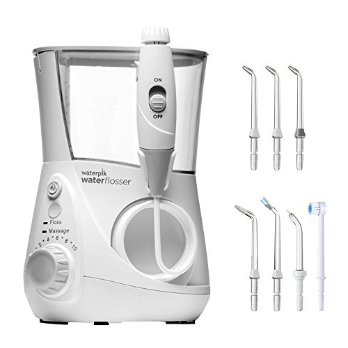 Waterpik WP-660EU Aquarius - Irrigador dental, 100-240V, depósito de agua de 650 ml, Blanco