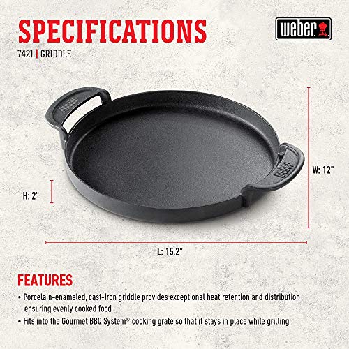 Weber 7421 - Plancha Gourmet, 30.5 cm