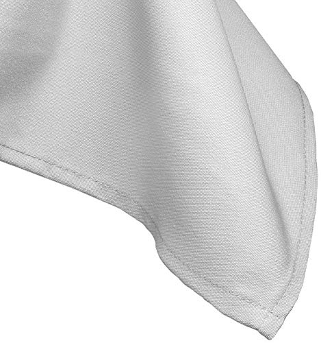 WedDecor Algodón Poliéster Mantel, Mantel para Cumpleaños, Boda, Recepción,Banquetes Eventos, 1 PC - Blanco, 120 Inch