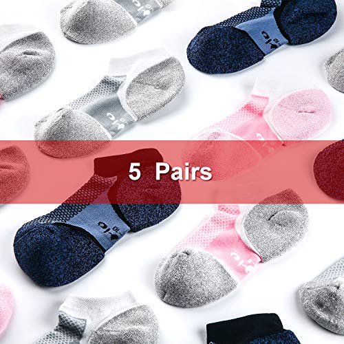 Weekend Peninsula 5 Pares Calcetines Running Deportivos Hombres Mujer, Calcetines Cortos Tobilleros Hombre Mujer Invisibles Bajos Antiampollas (EU 39-42, 5X Rosa1)
