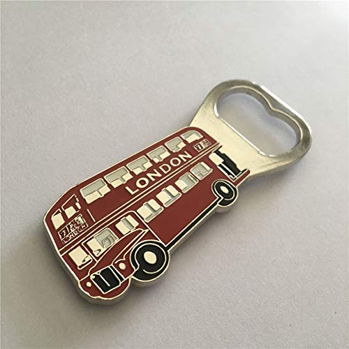 Weekino Souvenir Autobús Rojo Londres Inglaterra Reino Unido Imán de Frigorífico Abrebotellas Metal 3D Viaje de la Ciudad Recuerdo de Viaje Colección de Pegatinas