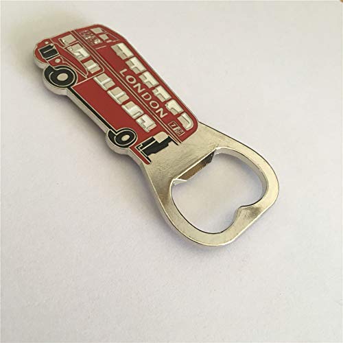 Weekino Souvenir Autobús Rojo Londres Inglaterra Reino Unido Imán de Frigorífico Abrebotellas Metal 3D Viaje de la Ciudad Recuerdo de Viaje Colección de Pegatinas
