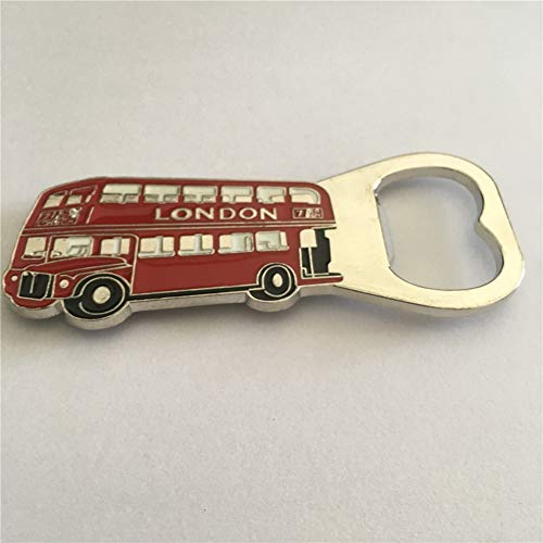 Weekino Souvenir Autobús Rojo Londres Inglaterra Reino Unido Imán de Frigorífico Abrebotellas Metal 3D Viaje de la Ciudad Recuerdo de Viaje Colección de Pegatinas