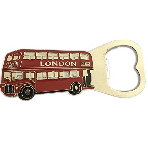 Weekino Souvenir Autobús Rojo Londres Inglaterra Reino Unido Imán de Frigorífico Abrebotellas Metal 3D Viaje de la Ciudad Recuerdo de Viaje Colección de Pegatinas