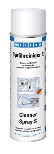 Weicon 11202500 Spray Limpiador S, 500 ml, Desengrasante para Metal, Vidrio, cerámica y plásticos, en la Industria y el hogar, Incoloro