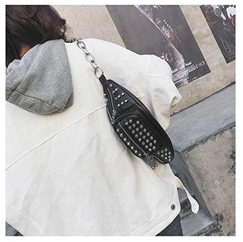 WEILLCCE Riñoneras de marcha Bolso de Cintura Bolsos de Mujer Bolsos de Mensajero Corol negro