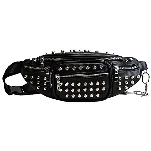 WEILLCCE Riñoneras de marcha Bolso de Cintura Bolsos de Mujer Bolsos de Mensajero Corol negro