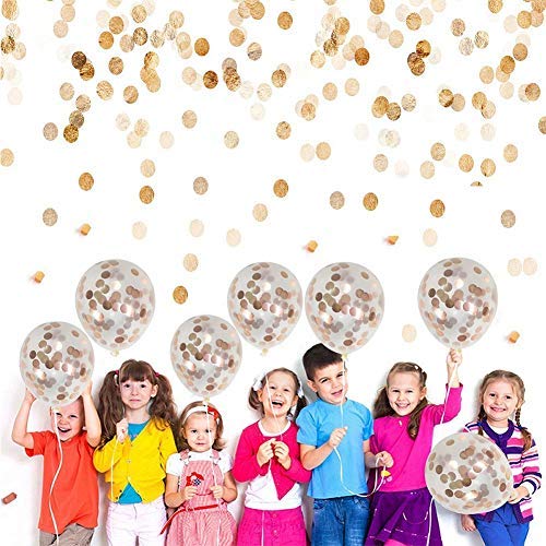 Weimi 21 Birthday Decorations Rose Gold for Girls Lámina autoinflable Happy Birthday Banner Star Heart Foil Globo Confeti Látex Globos con Cadena Transparente para Niñas Mujeres Party Supplies