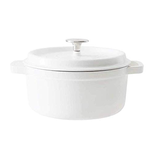 weiwei HLR Cacerola Platos Cacerola,Hierro Fundido Hogar Gas Sin Cocer Redondo Sopa de Cocina versátil se Puede Utilizar como cazuela Olla de cerámica