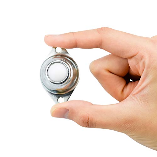 WEKON 6pcs Transferencia a Bola, Rodamiento de Transferencia de Bolas, Rodillo Bola de Transporte Súper Duradera para Muebles Silla de Rueda Diámetro 16mm Carga Max. 15kg con 2 Orificios