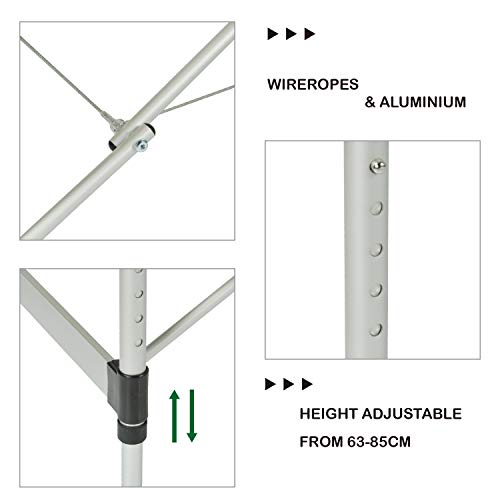 Wellhome Mesa de Masaje de 3 Secciones Aluminio Camilla Cama Portatil Plegable Ligera Camillas Masajes de Profesional Altura Ajustable con Reposacabezas, Apoyabrazos, Bolsa de transporte (Azul)