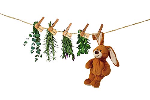 Welliebellies Peluche para Calentar, Calentable en microondas, Agradable aroma a Romero, Lavanda, Eucalipto, Menta, Cojín térmico para niños, Alivio del dolor, Calmante (Mono)