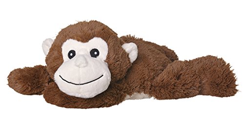 Welliebellies Peluche para Calentar, Calentable en microondas, Agradable aroma a Romero, Lavanda, Eucalipto, Menta, Cojín térmico para niños, Alivio del dolor, Calmante (Mono)