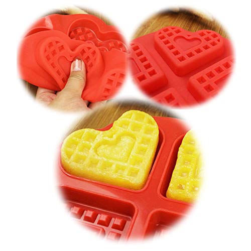WELLXUNK Molde para Donut de Silicona, Juego de 2 Molde de Silicona para Hornear Donut, Antiadherente Molde de Silicona Apto para Lavavajillas, Horno, Microondas, Congelador