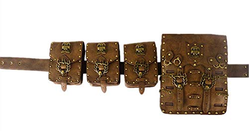wen hui Steampunk - Riñonera para Mujer, Color marrón