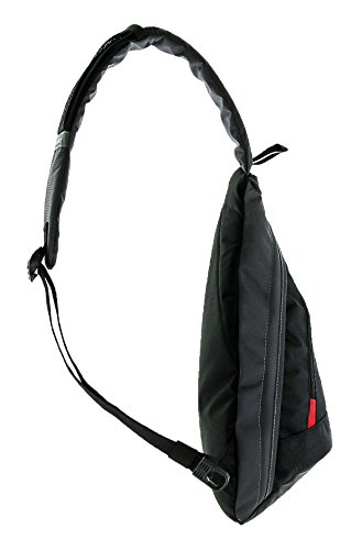 WENGER Premium Slingbag para hombres y mujeres, 10 L, Mochila Shoulder bag en negro / gris con forro interior gris