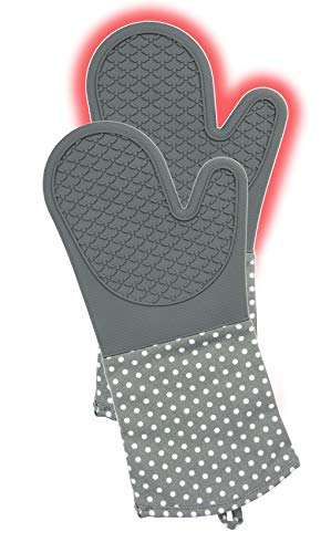 Wenko 2102167100 – Guantes de Silicona Negro – 1 par, algodón, algodón, Gris, 37,5 x 18,5 x 2 cm
