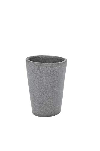 Wenko Pebble Stone Vaso para Cepillos de Dientes, Poliresina, Gris, 7.8x8.8x10.7 cm