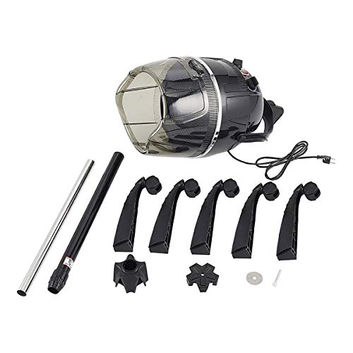 Wensa Procesador salón de Color Secador de Pelo Profesional de pie, con Contador de Tiempo de la Capilla Caster Altura Ajustable 1000W de peluquería salón de Belleza - Negro