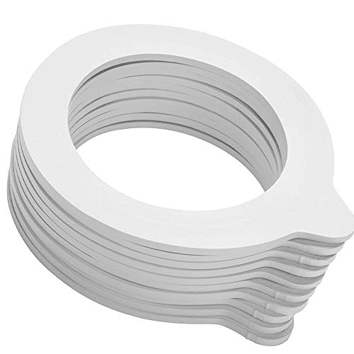 WENTS Anillo de Sellado de Silicona Anillo de Sellado para Botellas de Vidrio, Adecuado para Botellas de Mermelada abrochadas de tamaño estándar, Caucho,Blanco Transparente(30 Piezas)