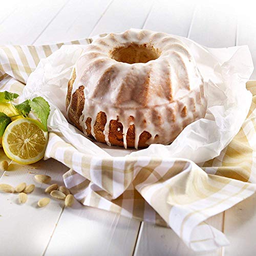WENTS Molde Savarín Hondo para Bizcocho Forma Bundt Cake para Horno Redondo Antiadherente 22 cm, 2pcs
