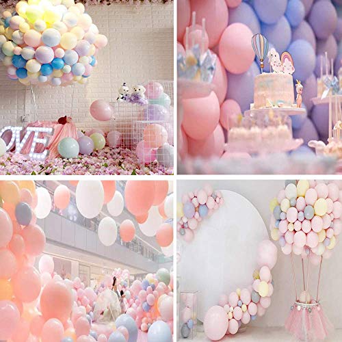 WENTS Pastel Globos Macaron Pastel Color Globo de Latex para Graduaciones, Fiestas, cumpleaños, día de San Valentín, Decoraciones 200pcs