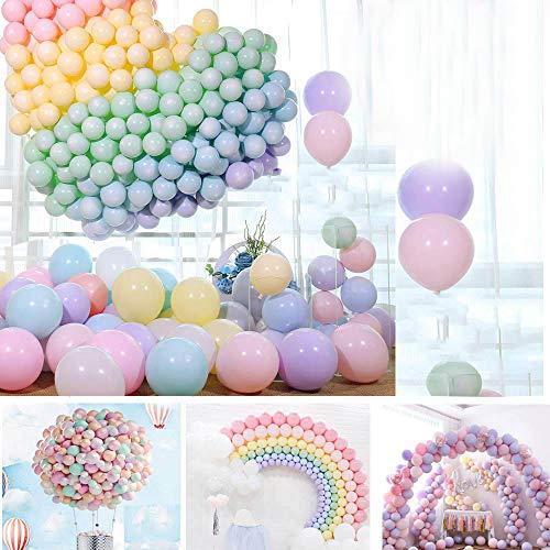 WENTS Pastel Globos Macaron Pastel Color Globo de Latex para Graduaciones, Fiestas, cumpleaños, día de San Valentín, Decoraciones 200pcs