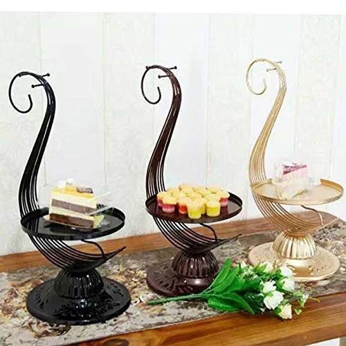 WENYAO Bandeja Americana de Hierro Forjado para Aperitivos Mesa de postres Cuencos de Frutas Decoración del Hotel Buffet Restaurante Cesta de Frutas (Color: Latón) Bandeja de Frutas Hermosa y práct