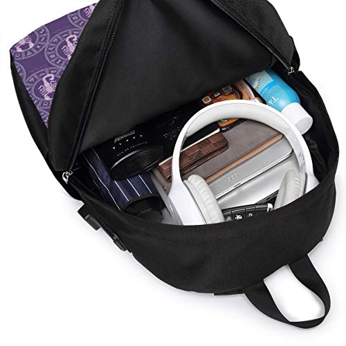 WEQDUJG Mochila Portatil 17 Pulgadas Mochila Hombre Mujer con Puerto USB, Escorpio 11 Mochila para El Laptop para Ordenador del Trabajo Viaje