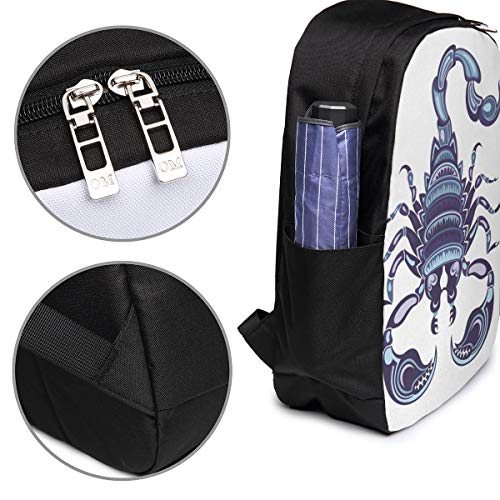 WEQDUJG Mochila Portatil 17 Pulgadas Mochila Hombre Mujer con Puerto USB, Escorpio 13 Mochila para El Laptop para Ordenador del Trabajo Viaje