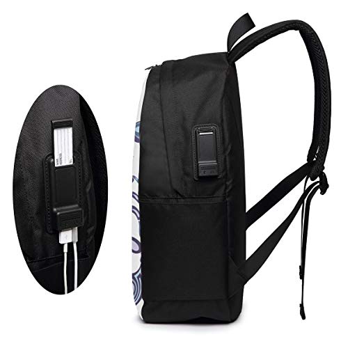 WEQDUJG Mochila Portatil 17 Pulgadas Mochila Hombre Mujer con Puerto USB, Escorpio 13 Mochila para El Laptop para Ordenador del Trabajo Viaje