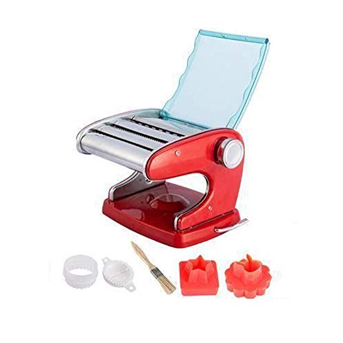 WERTY acero inoxidable Máquina de pasta Pasta fabricante de rodillos con 3 hojas ajustable 6 Manual de Espesor Ajustes Pasta Machines