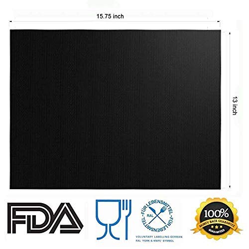 Weskimed Tapete Parrilla Barbacoa Set de 5, Estera para Parrilla de Barbacoa Reutilizable Estera Antiadherente con Acabado de Teflón, Duraderas Láminas Resistentes al Calor para Hornear para BBQ