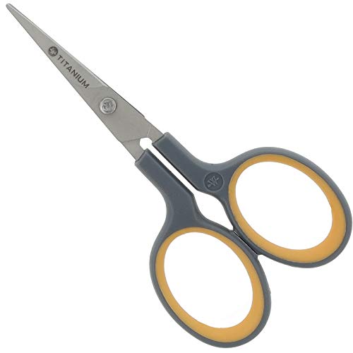 Westcott E-30444 00 Titanium Super Softgrip Cortador de silueta, 10 cm, curvado, gris-amarillo