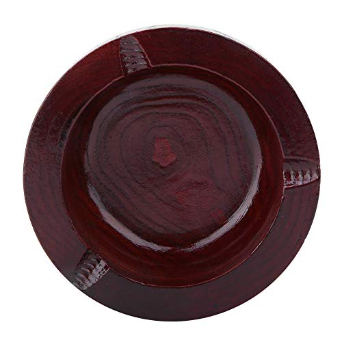 Wghz Cenicero de Madera, Bandeja de Escritorio para Cigarrillos, Creativo, Redondo, Original, cenicero de Madera para Cigarrillos, para Oficina, Bar, Interior, Exterior (L)