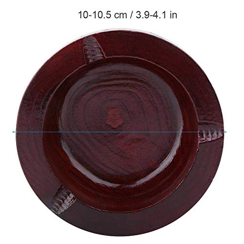 Wghz Cenicero de Madera, Bandeja de Escritorio para Cigarrillos, Creativo, Redondo, Original, cenicero de Madera para Cigarrillos, para Oficina, Bar, Interior, Exterior (L)