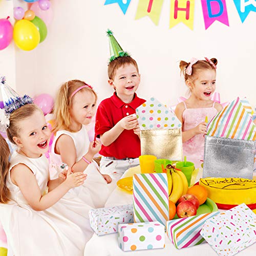Whaline 60 hojas de papel de seda a granel de rayas de papel de regalo colorido papel de regalo para el hogar, cocina, cumpleaños, fiestas, manualidades, bodas (3 estilos)