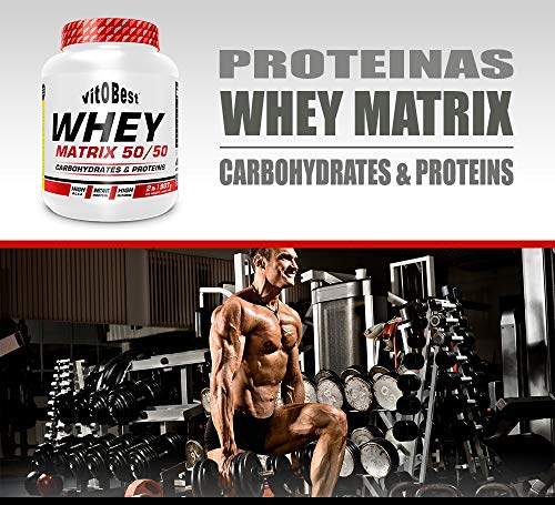 WHEY MATRIX 50/50 2 lb FRESA - Suplementos Alimentación y Suplementos Deportivos - Vitobest