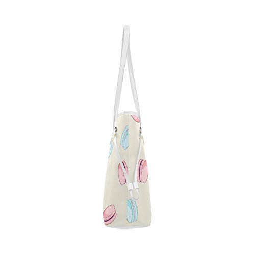 WHIOFE Bolsos de mano Bolsos de mano de regalo dulce de macarrón rosa para niñas Bolsos de mano de gran capacidad resistentes al agua con asa duradera