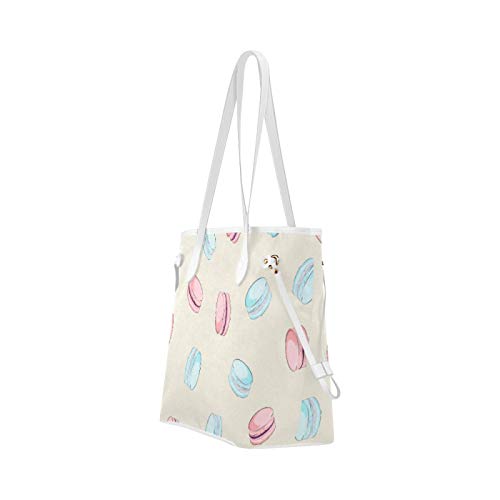 WHIOFE Bolsos de mano Bolsos de mano de regalo dulce de macarrón rosa para niñas Bolsos de mano de gran capacidad resistentes al agua con asa duradera