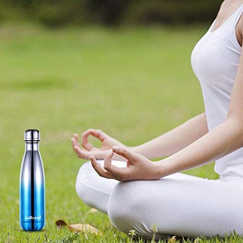 willceal Botella de Agua de Doble Pared de Acero Inoxidable con Aislamiento al vacío, 500 ml, a Prueba de Fugas, para Mantener el frío y Bebidas Calientes, para Deportes al Aire Libre, Camping, etc