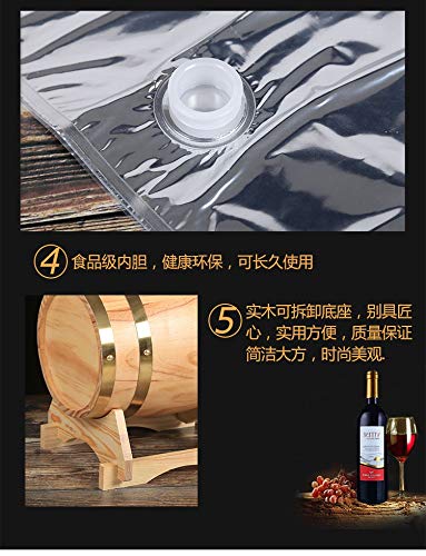 Willlly Dispensador De Vino con Grifo Barril De Whisky Barril De Vino Barril De Roble Cubo De Almacenamiento Barriles De Cerveza 1.5L Y 3L Venta Inicio Producto De Uso Diario