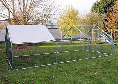 WilTec Jaula Recinto Galllinero Exterior 6x3x2m Aves Animales Corral Jardín Pájaros Conejos Gallinas Pollos