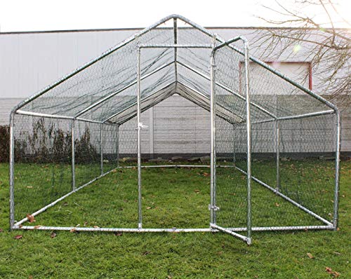 WilTec Jaula Recinto Galllinero Exterior 6x3x2m Aves Animales Corral Jardín Pájaros Conejos Gallinas Pollos